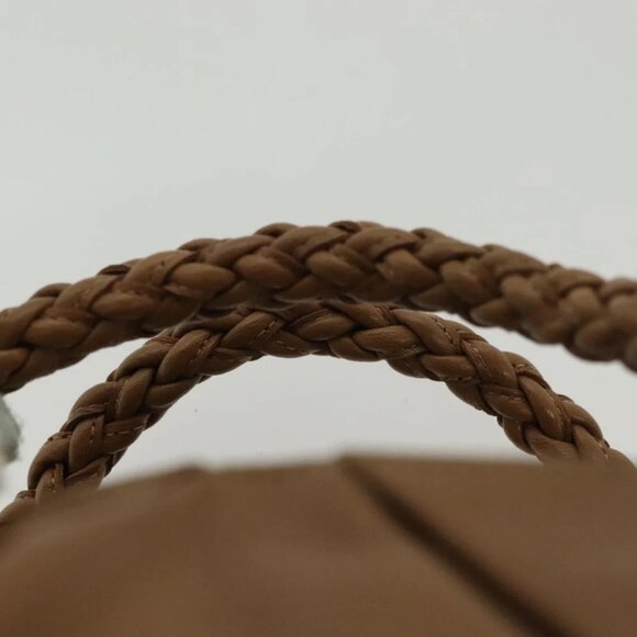 Salvatore Ferragamo Hand Bag Leather Brown Silver Auth BA5508 - Picture 9 of 16